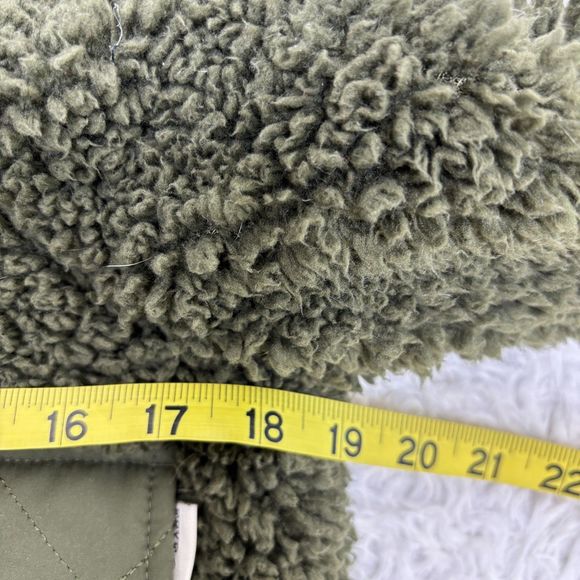 Frye and Co. Lightweight Sherpa Quilted Green Bomber Jacket Women's Sz S - Picture 6 of 7